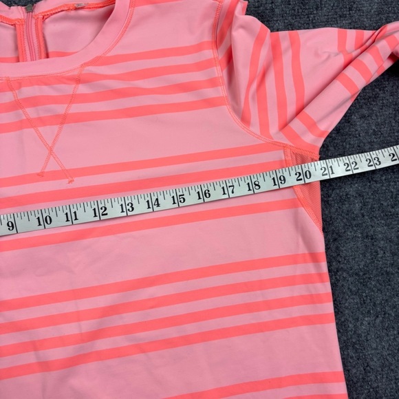 LULULEMON Women’s Lululemon Run: Warm Up Crew Ocean Stripe Coral /Orange size 10 - Picture 10 of 11